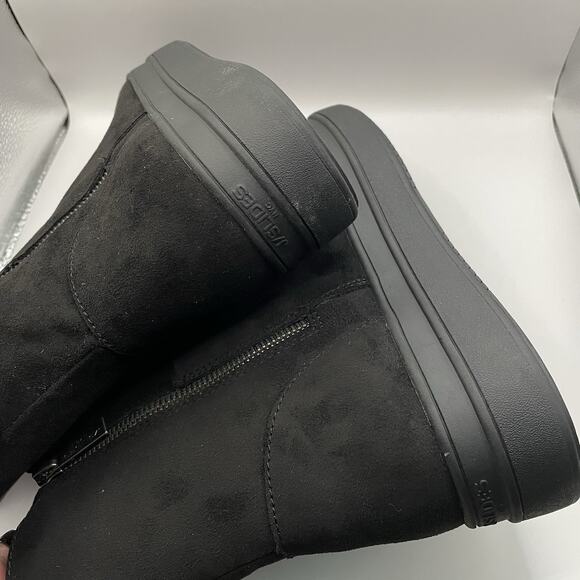 J/Slides NYC Black Suede Luxe Boot Shoes Women’s Size 9 - Picture 5 of 9